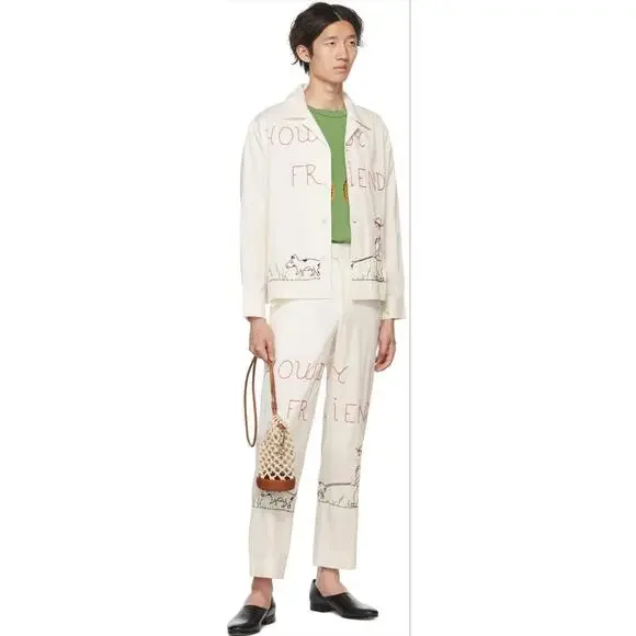 RARE!!! BODE HOWDY FRIENDS CHAINSTITCH PANTS - Picture 2 of 15